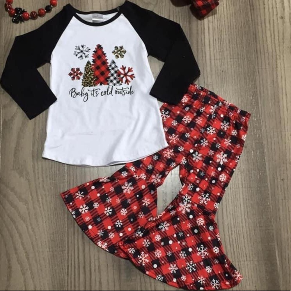 Baby it’s cold outside shirt and bells